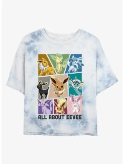 Cheap 🎁 Boxlunch Pokemon All About Eevee Tie-Dye 👩 Womens Crop T-Shirt ✨