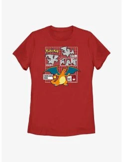 Hot Sale 👏 Boxlunch Pokemon Charizard Infographic 👩 Womens T-Shirt 🔔