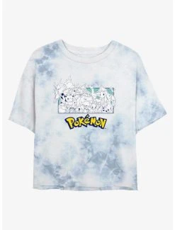 Hot Sale 🌟 Boxlunch Pokemon The Classics Tie-Dye 👩 Womens Crop T-Shirt ❤️