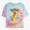 Top 10 💯 Boxlunch Pokemon Catch 'Em All Tie-Dye 👩 Womens Crop T-Shirt 💯