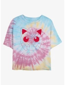 Top 10 🛒 Boxlunch Pokemon Jigglypuff Outline Tie-Dye 👩 Womens Crop T-Shirt 🧨