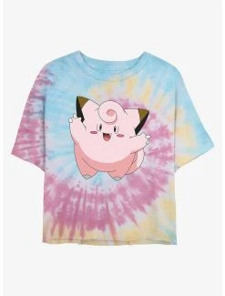 Buy ✔️ Boxlunch Pokemon Clefairy Tie-Dye 👩 Womens Crop T-Shirt 🛒