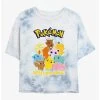 Budget 🛒 Boxlunch Pokemon Catch 'Em All Tie-Dye 👩 Womens Crop T-Shirt 🤩