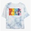 Coupon ✨ Boxlunch Pokemon Rainbow Faces Tie-Dye 👩 Womens Crop T-Shirt ✔️