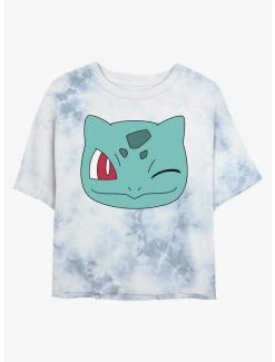 Cheapest 🔥 Boxlunch Pokemon Bulbasaur Face Tie-Dye 👩 Womens Crop T-Shirt 🔔