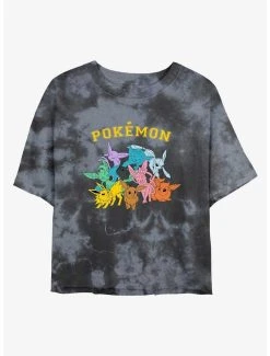 Coupon ✨ Boxlunch Pokemon Gotta Catch Eeveelutions Tie-Dye 👩 Womens Crop T-Shirt 🎁