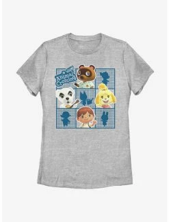 Flash Sale 🥰 Boxlunch Nintendo Animal Crossing Character Grid 👩 Womens T-Shirt 🥰