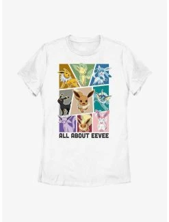 Wholesale ⌛ Boxlunch Pokemon Eeveelution All About Eevee 👩 Womens T-Shirt 🌟