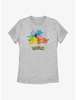 Discount 💯 Boxlunch Pokemon Pikachu With Eeveelutions 👩 Womens T-Shirt ⌛