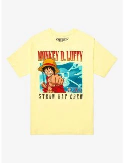 Cheapest 🔔 One Piece Monkey D. Luffy Character Panel 👩 Women's T-Shirt - BoxLunch Exclusive 🥰