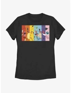 Discount ✨ Boxlunch Pokémon Poke Rainbow 👩 Womens T-Shirt 🛒