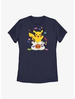 Flash Sale ⌛ Boxlunch Pokemon Pikachu 🦇 Halloween 🍬 Candy 👩 Womens T-Shirt 🤩