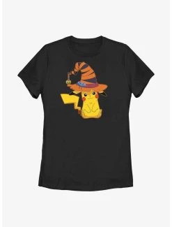 Deals 🔔 Boxlunch Pokemon Pikachu Witch Hat 👩 Womens T-Shirt 🔔