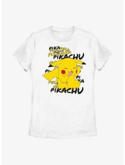 Cheap ⌛ Boxlunch Pokémon Pikachu Cracks A Joke 👩 Womens T-Shirt 🎁