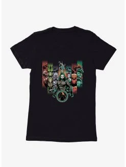 Cheap 🎁 Boxlunch DC Comics Aquaman Character Lineup 👩 Womens T-Shirt 👏