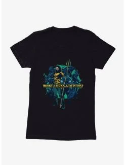 Top 10 👏 Boxlunch DC Comics Aquaman What Lurks In The Depths 👩 Womens T-Shirt 🧨
