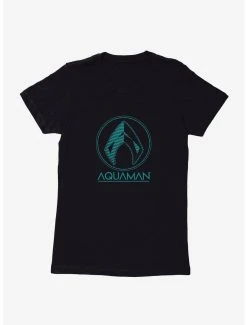 Promo ✔️ Boxlunch DC Comics Aquaman Blue Icon 👩 Womens T-Shirt 🔥