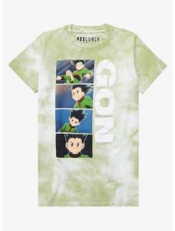 Hot Sale 🥰 Hunter X Hunter Gon Panel Portraits 👩 Women’s Tie-Dye T-Shirt - BoxLunch Exclusive ❤️