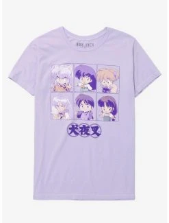 Best reviews of 🥰 InuYasha Chibi Characters 👩 Women's T-Shirt - BoxLunch Exclusive 👍