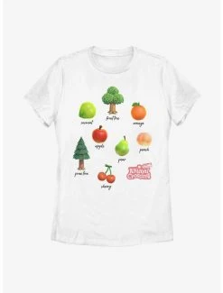 Best Sale ⌛ Boxlunch Animal Crossing: New Horizons Fruit And Trees 👩 Womens T-Shirt 👏