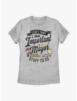 Coupon 💯 Boxlunch Animal Crossing Important Mayor Stuff 👩 Womens T-Shirt ❤️