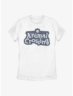 Coupon 🥰 Boxlunch Animal Crossing Vintage Welcome Sign 👩 Womens T-Shirt 😍