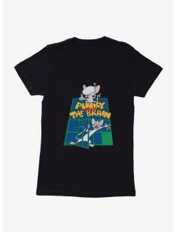 Promo 😀 Boxlunch Animaniacs Pinky And The Brain 👩 Womens T-Shirt ✨